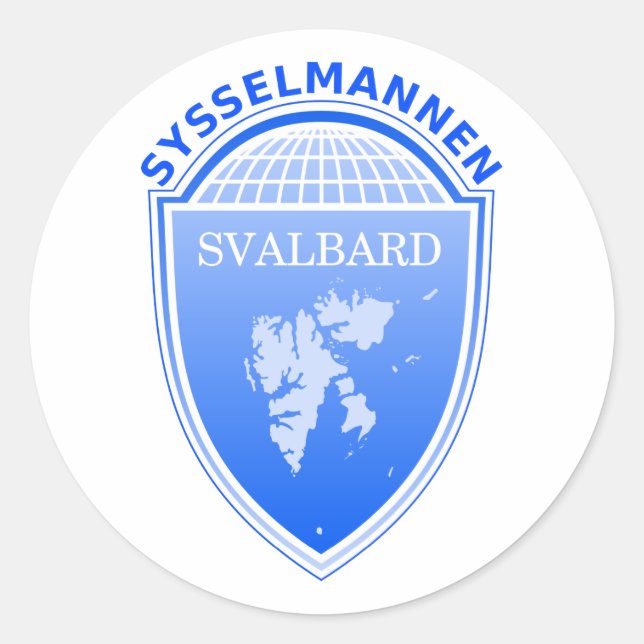 the Governor Svalbard, Norway Classic Round Sticker (Front)