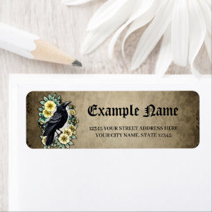 The grace and elegance of the raven. label