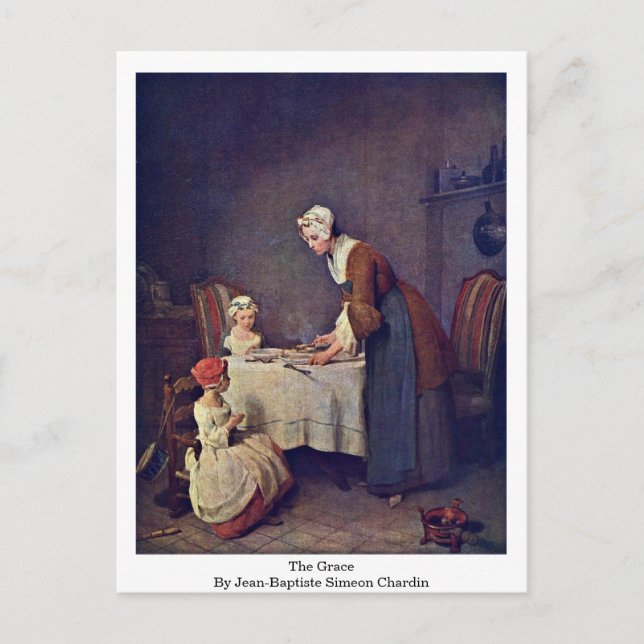 The Grace By Jean-Baptiste Simeon Chardin Postcard (Front)