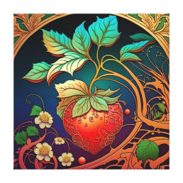 The Grace Of Strawberry Canvas Print