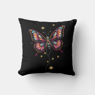 The Graceful Butterfly: A Symbol of Transformation Throw Pillow