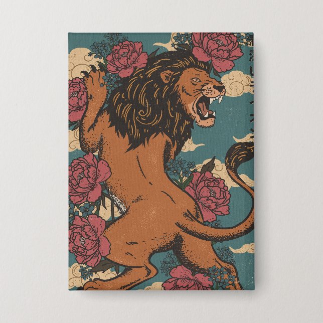 The Gracious Lion Button (Front)