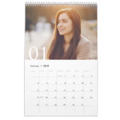 The Grad Modern Elegant Graduate Photo Memories Calendar (Jan 2025)