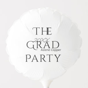 The grad party name 20XX bold letter graduatsimple Balloon