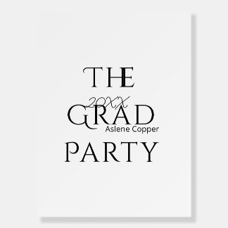 The grad party name 20XX bold letter graduatsimple Foam Board