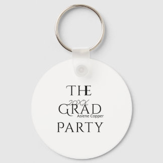 The grad party name 20XX bold letter graduatsimple Keychain