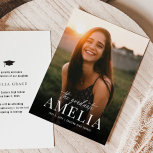 The Graduate Bold Name Graduation Announcement