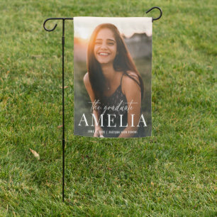 The Graduate Bold Name Graduation Garden Flag