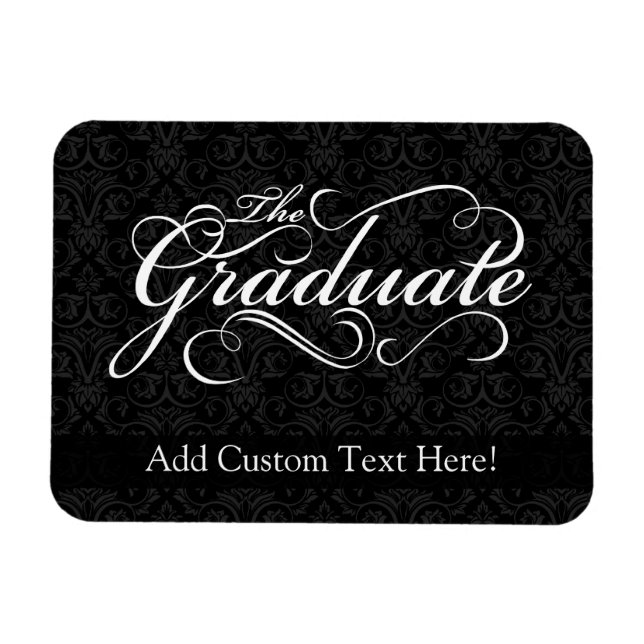 The Graduate, Elegant Black Magnet (Horizontal)