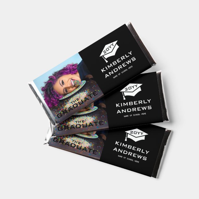 The Graduate Fun Facts Photo Graduation Hershey Bar Favors (Front)