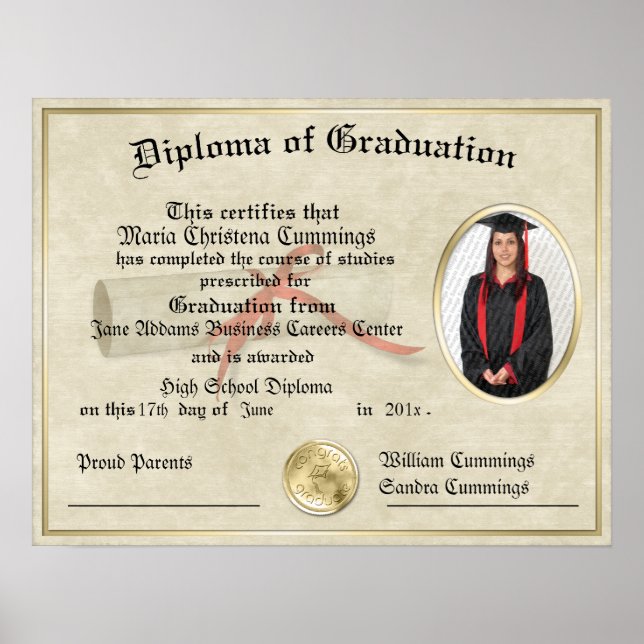 The Graduate Gift Diploma Poster (Front)