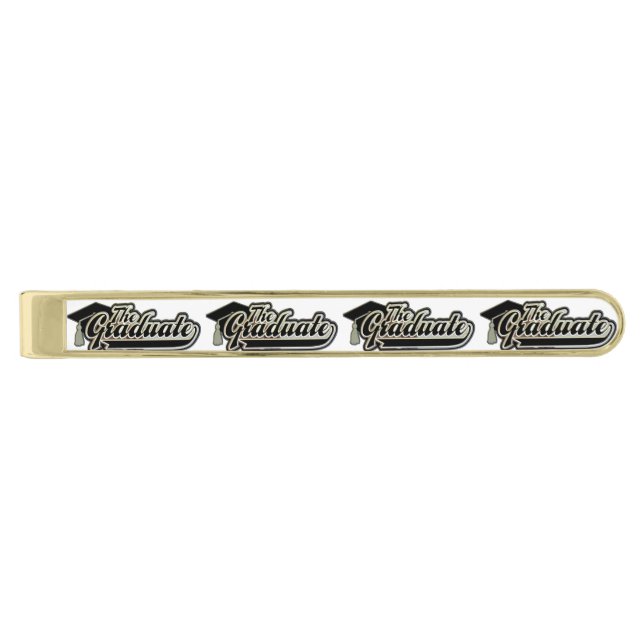 The Graduate Gold Finish Tie Bar (Front)