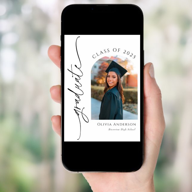 The Graduate Graduation Announcement with Photo (Front Digital)