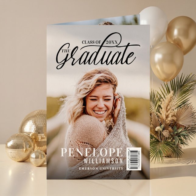 The Graduate Script Photo Magazine Fun Graduation Card (The Graduate Script Photo Magazine Fun Graduation Card)