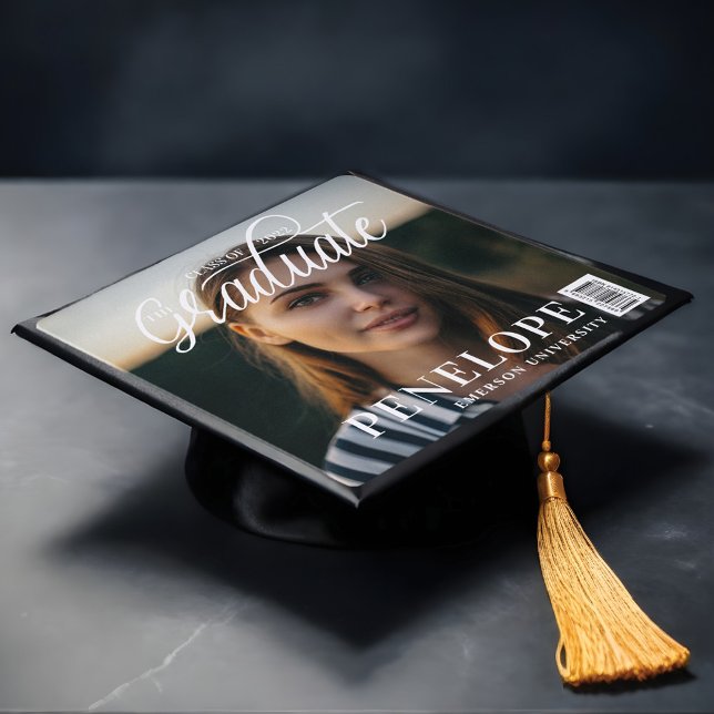 The Graduate Script Photo Magazine Graduation Cap Topper (Creator Uploaded)
