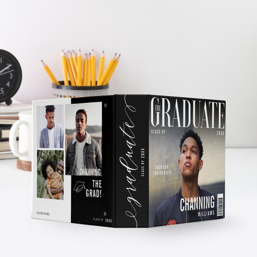 The Graduate Trendy Magazine Cover Graduation 3 Ring Binder