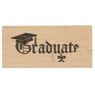 The Graduate Wooden USB Drive