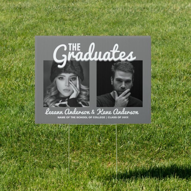 The graduates | 2 Sided Double Graduation Sign (Insitu)