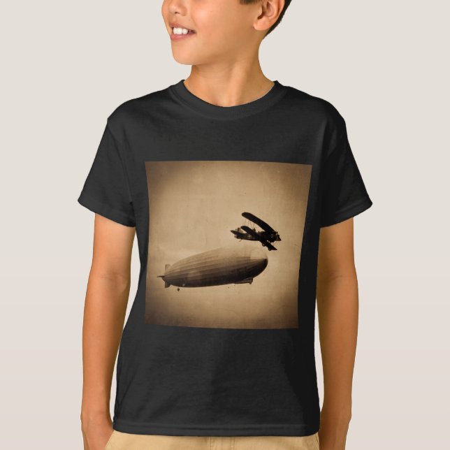 The Graf Zeppelin Approaching New York City 1928 T-Shirt (Front)