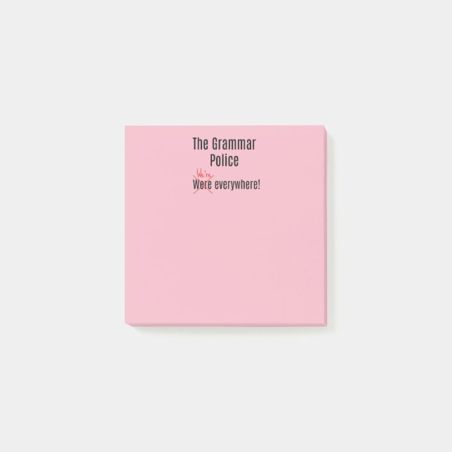 The Grammar Police Sticky Notes (Front)
