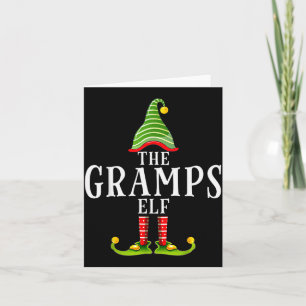 The Gramps Elf Funny Matching Pajama Xmas Card