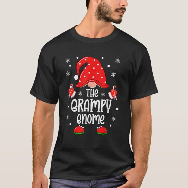 The Grampy Gnome Matching Family Christmas Pajama  T-Shirt (Front)