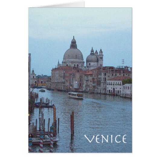 The Grand Canal at dusk Cards (Front)