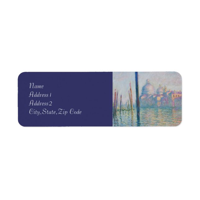 The Grand Canal by Monet Label (Front)