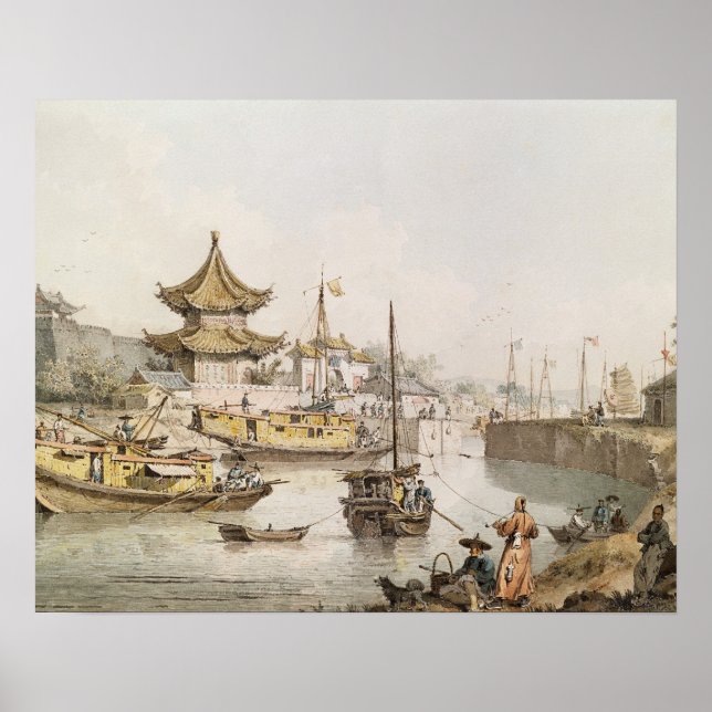 The Grand Canal, China, (w/c) Poster (Front)