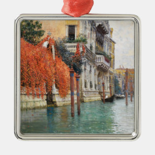 The Grand Canal in Venice (by Vincenzo Caprile) Metal Ornament
