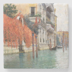 The Grand Canal in Venice (by Vincenzo Caprile) Stone Coaster