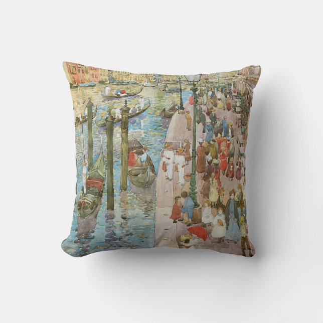 The Grand Canal, Venice Throw Pillow (Front)
