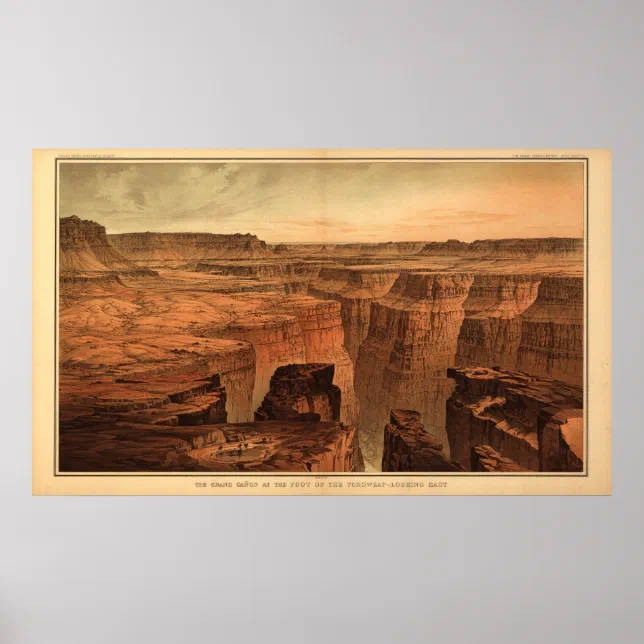 ・世界自然遺産Grand Canyon・額装４６cm・皿２７cm・Meissen The Grand Canyon by Clarence Dutton 1882 Poster | Zazzle