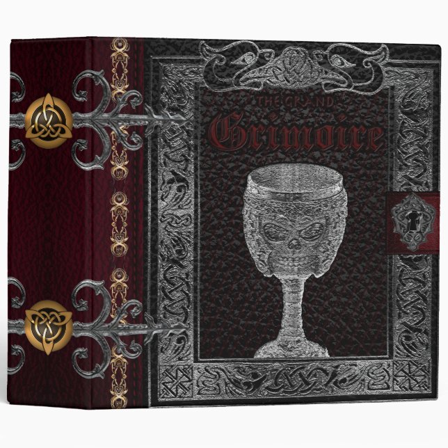 The Grand Grimoire Witches Book Of Shadows 3 Ring Binder (Front/Spine)