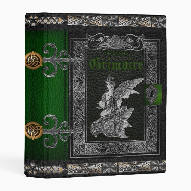 The Grand Grimoire Witches Book Of Shadows Mini Binder (Front/Spine)