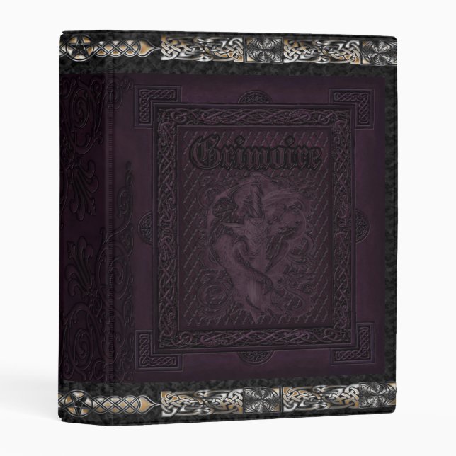 The Grand Grimoire Witches Book Of Shadows Mini Binder (Front/Spine)