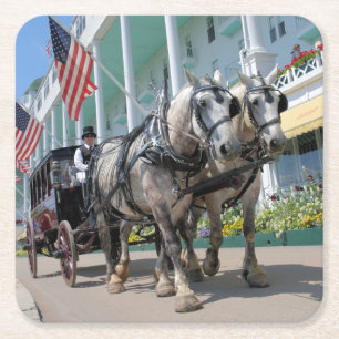 The Grand Hotel - Mackinac Island, Michigan Square Paper Coaster