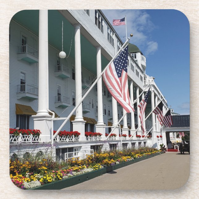 The Grand Hotel on Mackinac Island, Michigan Beverage Coaster (Front)