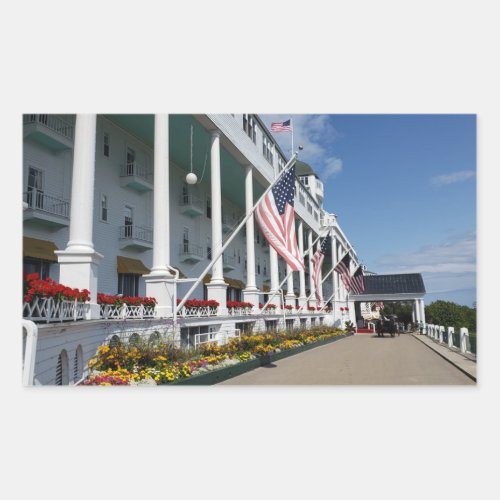 The Grand Hotel on Mackinac Island Michigan Rectangular Sticker