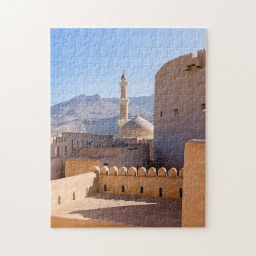 The Grand mosque and minaret in Nizwa _ Oman Jigsaw Puzzle