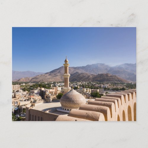 The Grand mosque and minaret in Nizwa _ Oman Postcard