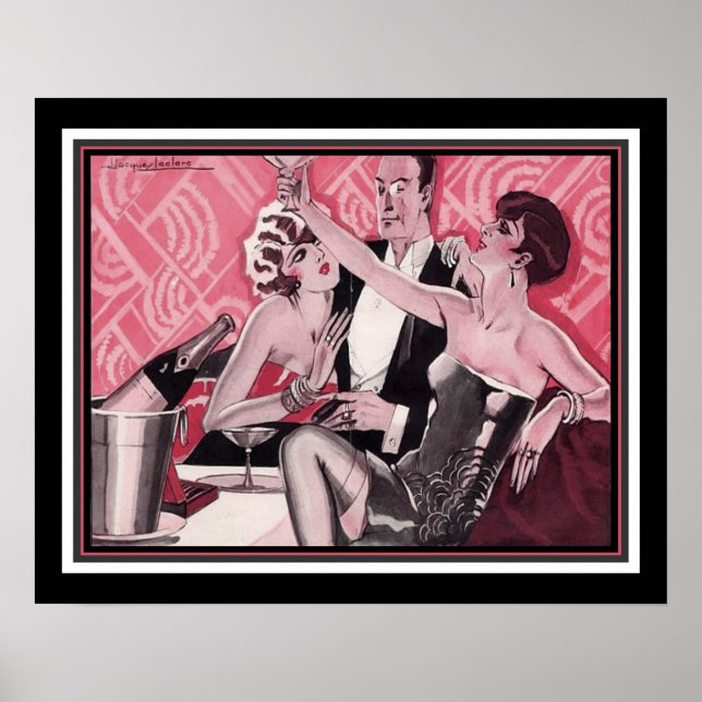 "The Grand Palace at Montmarte" 1926 Art Deco Poster (Front)