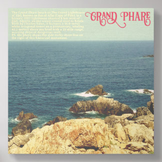 The Grand Phare beach shore line Jijel, Algeria Foam Core Photo Tile