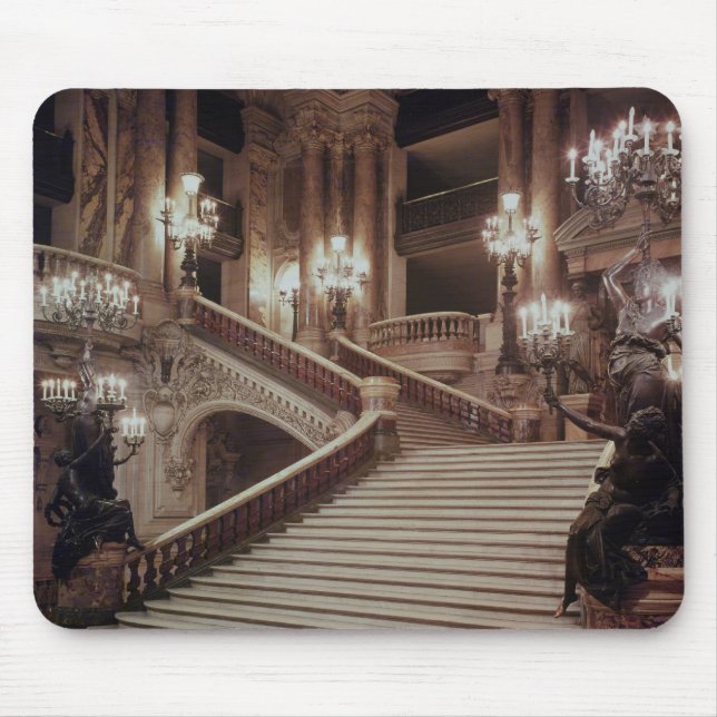 The Grand Staircase of the Opera-Garnier Mouse Pad (Front)