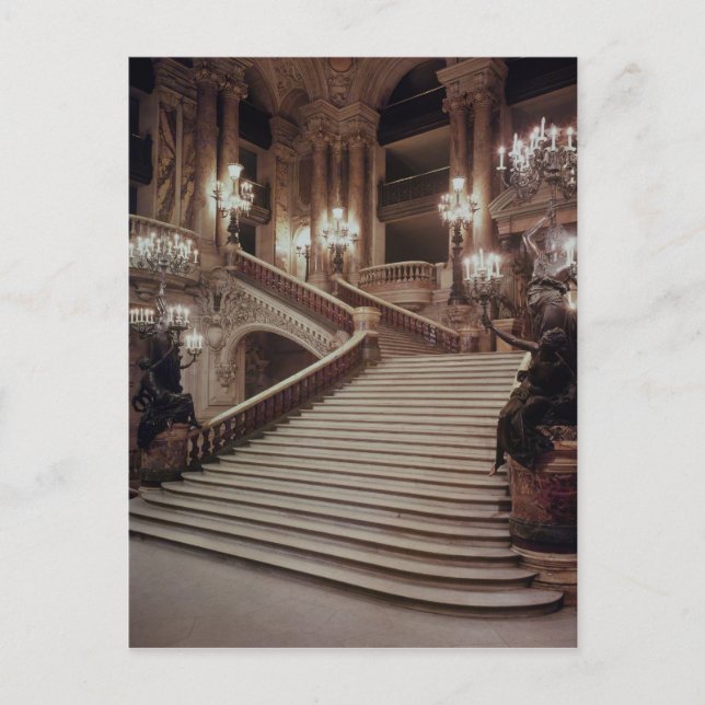 The Grand Staircase of the Opera-Garnier Postcard (Front)