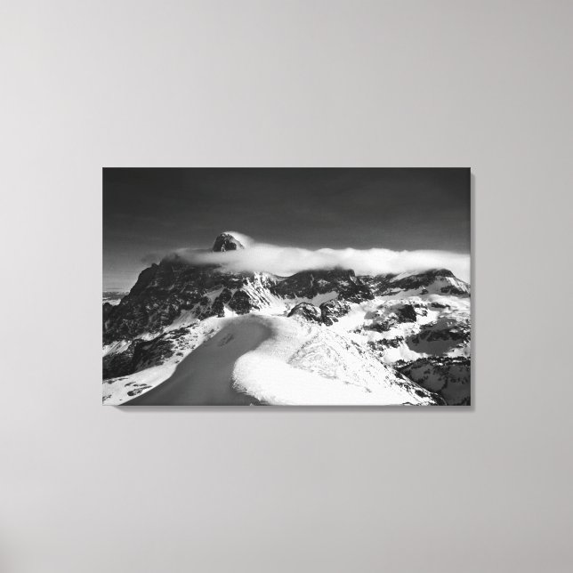 The Grand Teton and the cathedral group as Canvas Print (Front)