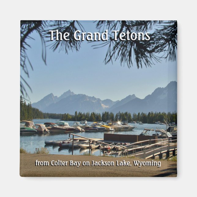 The Grand Tetons - 2 Inch Square Magnet (Front)