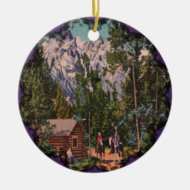 The Grand Tetons - Wyoming Victorian Ornament (Front)