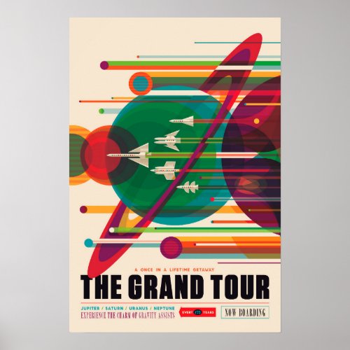 THE GRAND TOUR Once a Lifetime NASA Space Travel Poster