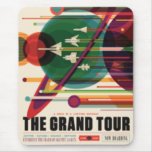 The Grand Tour - Retro NASA Travel Poster Mousepad